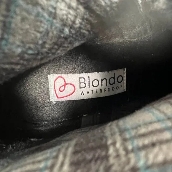 Blondo Waterproof Suede Leather Heeled Moto Booties Chunky Heel Winter Boots 7.5 - Picture 4 of 11